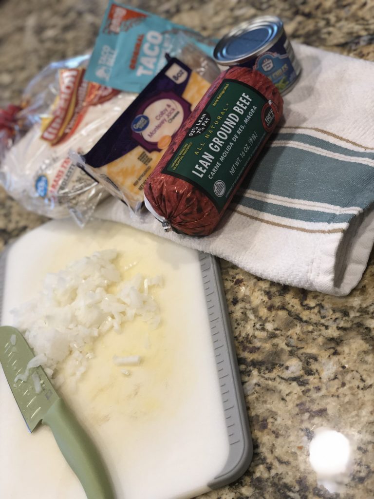 Ingredients for Baked Tacos in Creamy Cheese Sauce