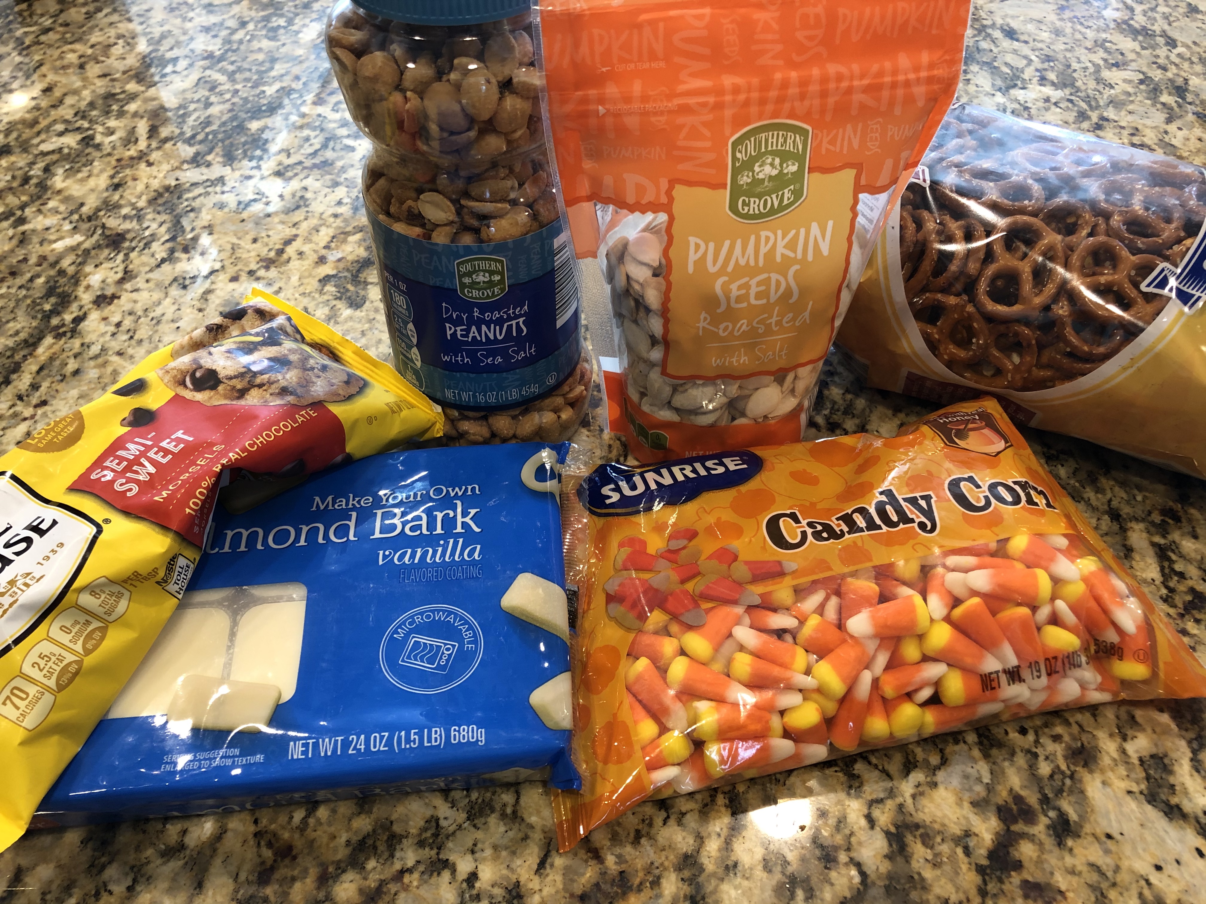 Ingredients for Spooky Snack Mix