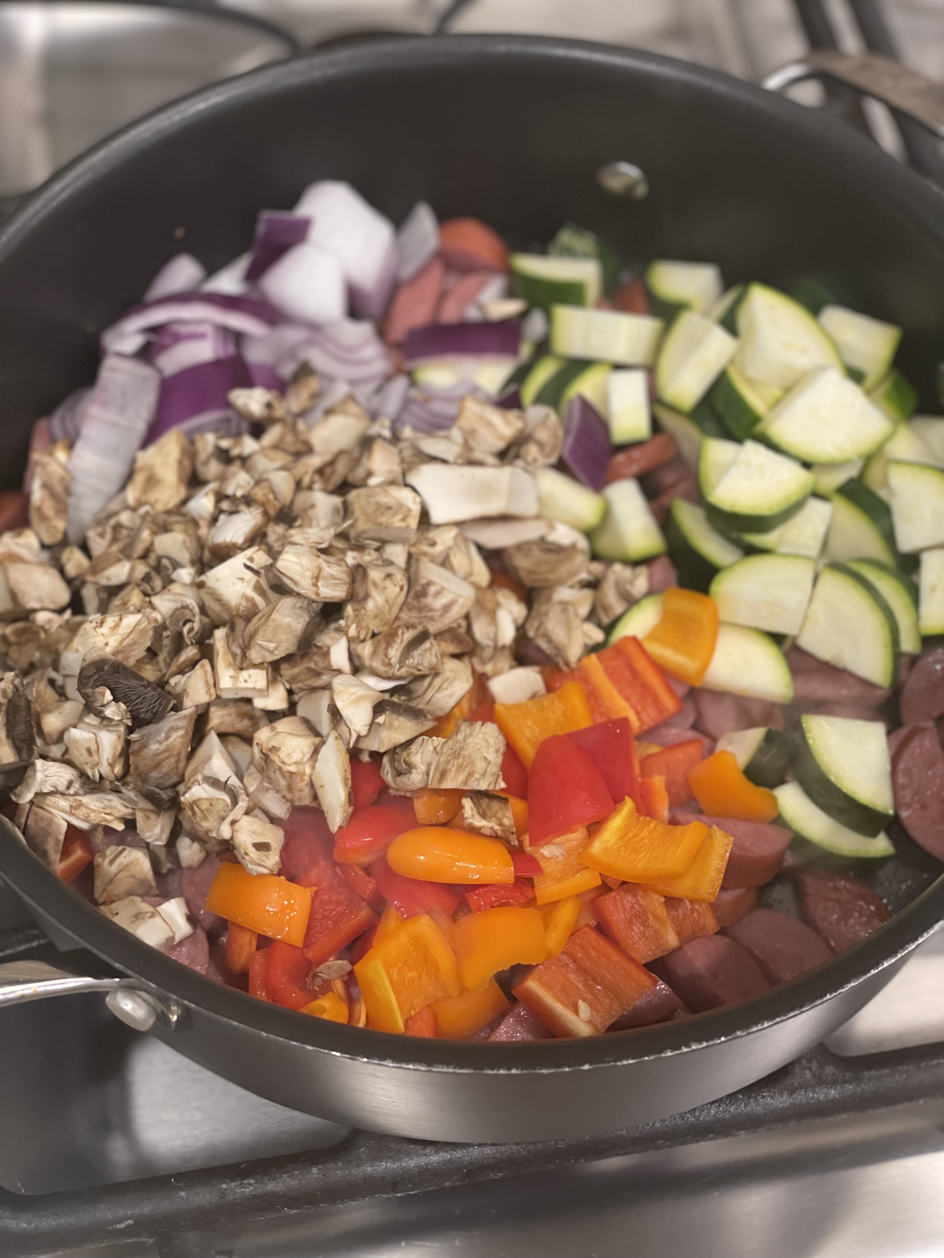 Ingredients in skillet