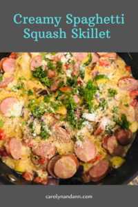 creamy spaghetti squash skillet